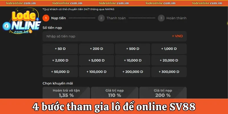 4 bước tham gia lô đề online SV88 chi tiết